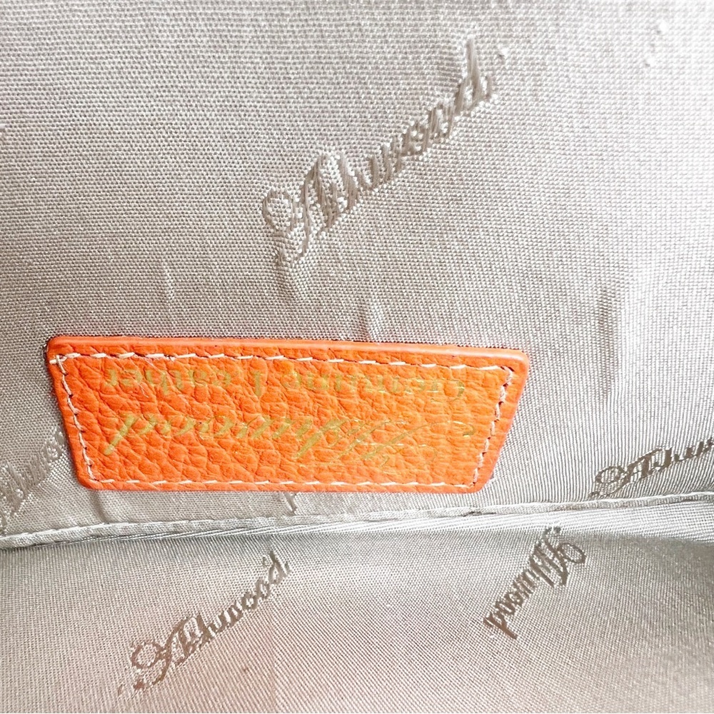 Ashwood Large Leather Note and Coin Purse Black Ash-14 Mandarin Orange - Picture 10 of 13